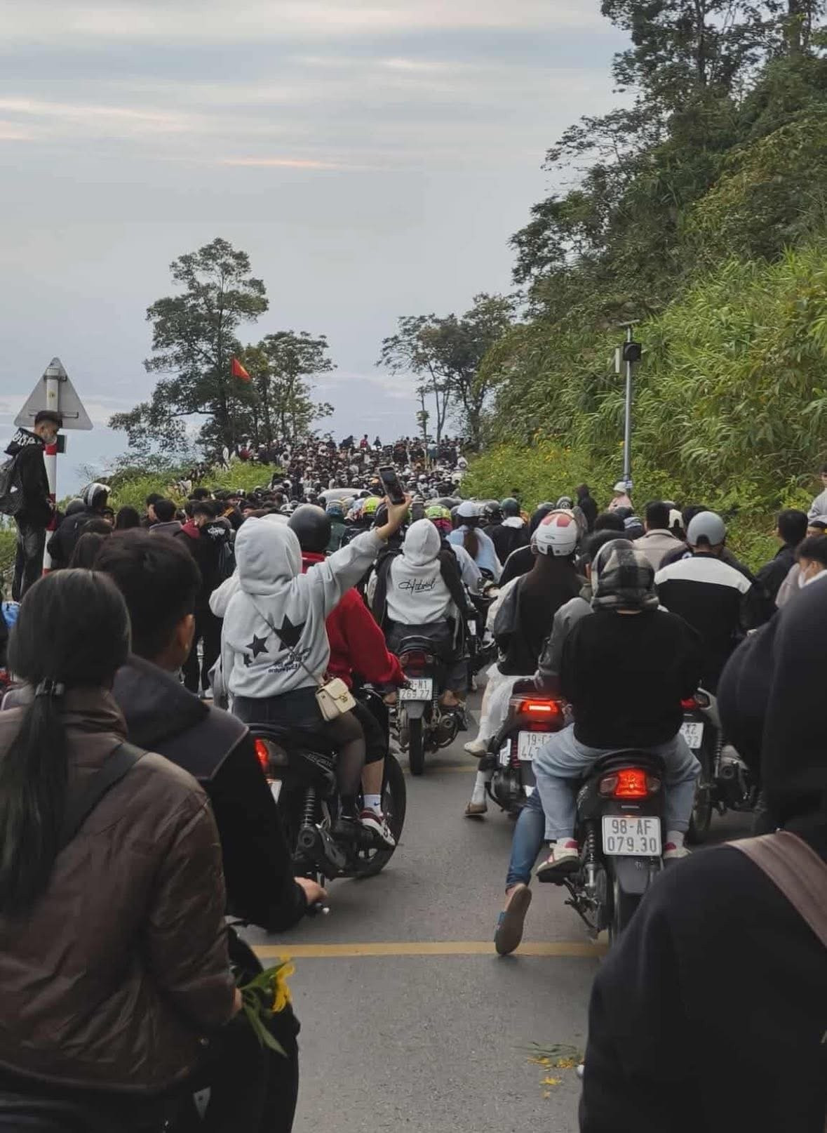 Hơn 13.000 người đổ xô tới Ba Vì ngắm hoa dã quỳ trong buổi sáng, ùn tắc kéo dài- Ảnh 2.