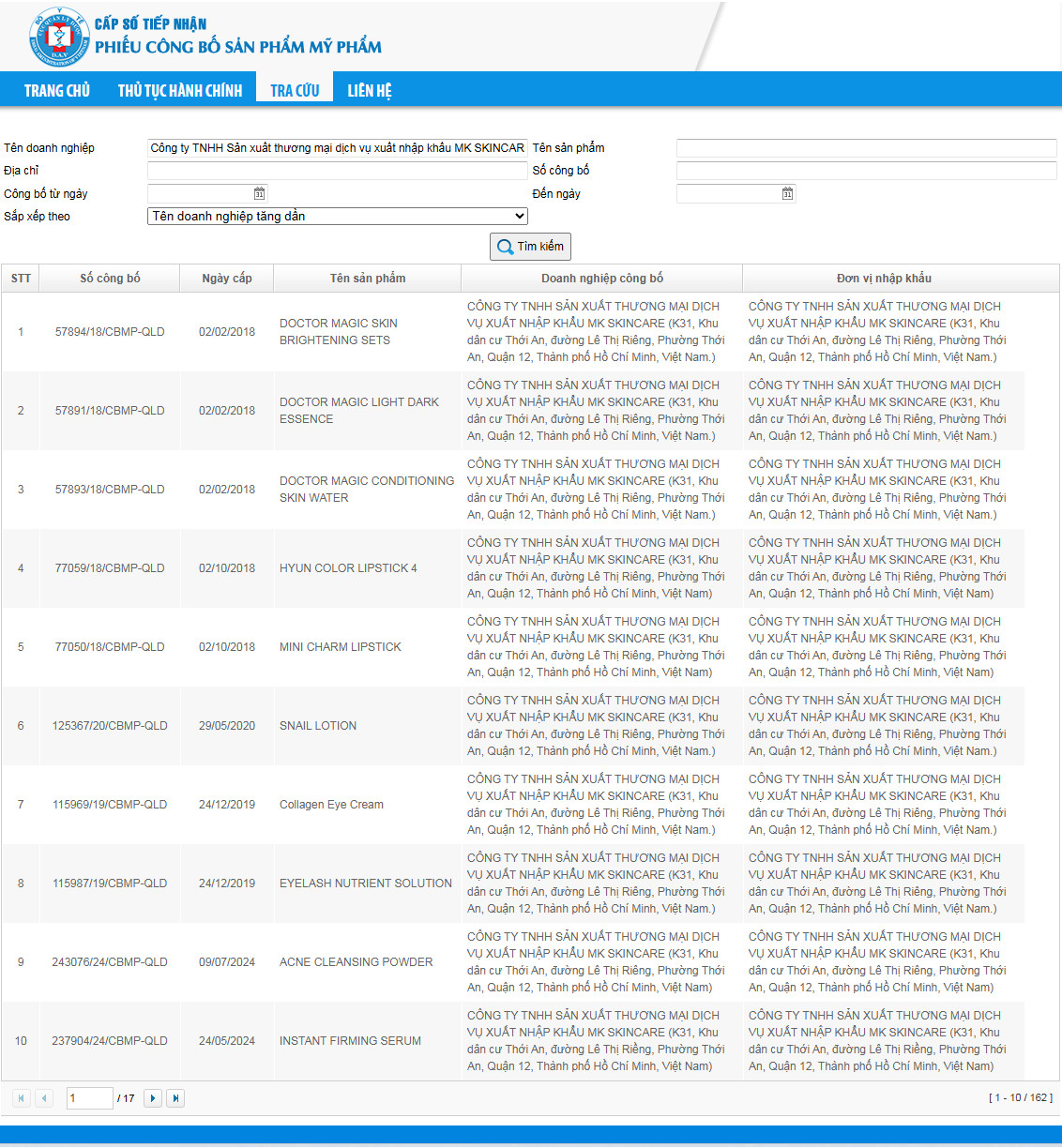 162 sản phẩm mỹ phẩm của Mailisa được cấp phép, 81 phiếu còn hiệu lực- Ảnh 1. 162 sản phẩm mỹ phẩm của Mailisa được cấp phép, 81 phiếu còn hiệu lực- Ảnh 1.