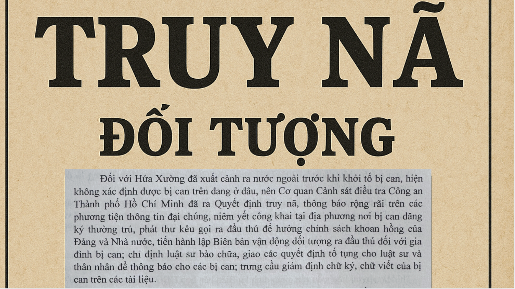 Công an TP HCM truy nã Hứa Xường, em ruột đại gia Hứa Thị Phấn- Ảnh 1. Công an TP HCM truy nã Hứa Xường, em ruột đại gia Hứa Thị Phấn- Ảnh 1.