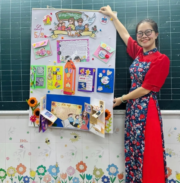 Loạt báo tường gây sốt dịp 20/11, học sinh khoe tài cực chất- Ảnh 16.