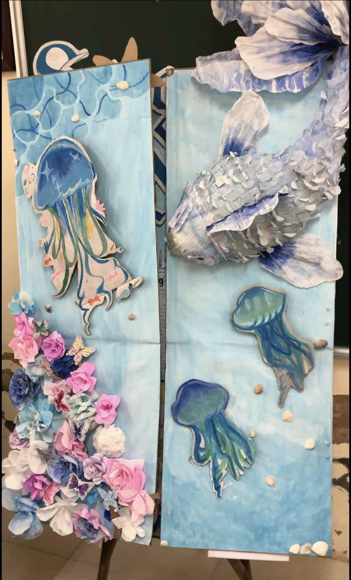 Loạt báo tường gây sốt dịp 20/11, học sinh khoe tài cực chất- Ảnh 6.