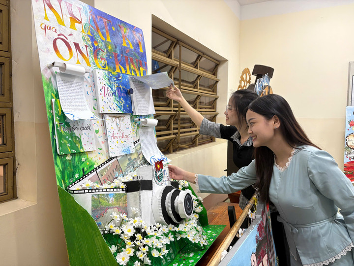 Loạt báo tường gây sốt dịp 20/11, học sinh khoe tài cực chất- Ảnh 12.