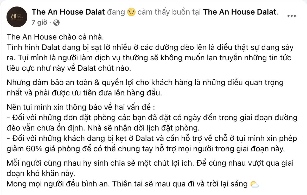 Hàng loạt khách sạn, homestay Đà Lạt thông báo khẩn- Ảnh 3.