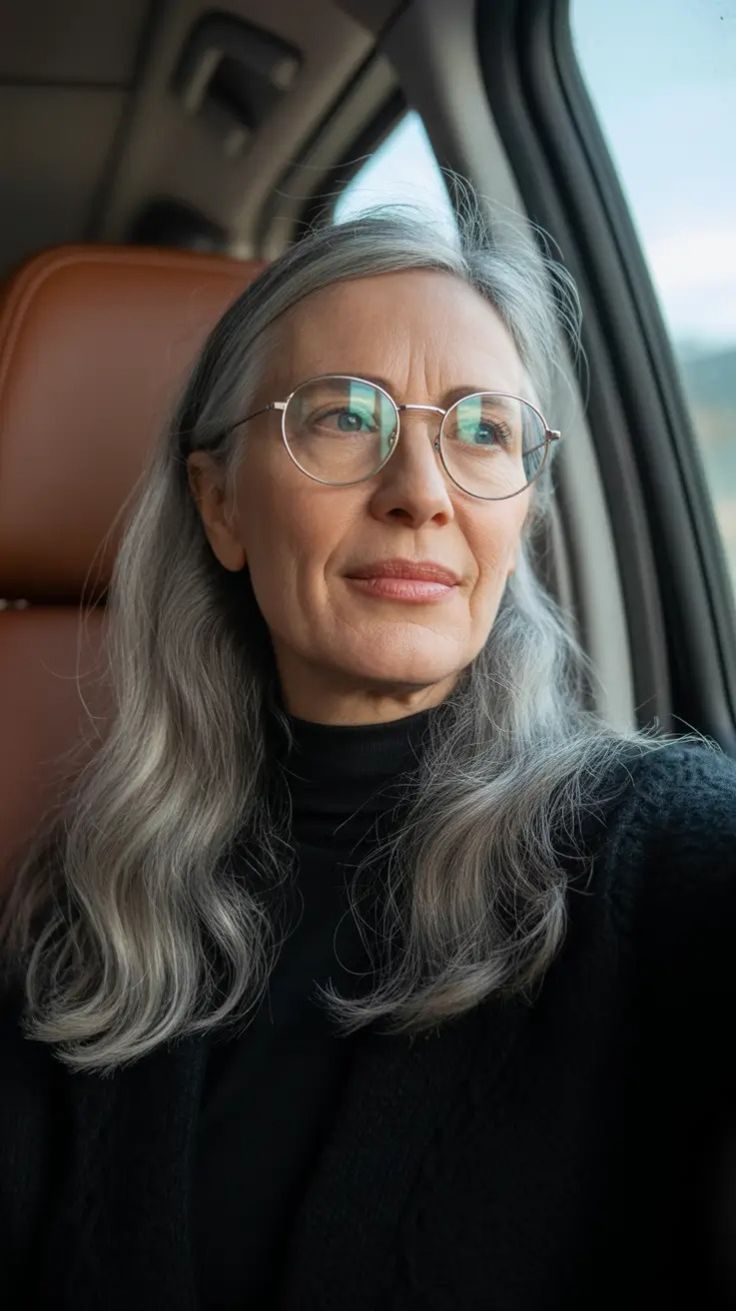 Với mái tóc bạc tự nhiên, phụ nữ trung niên nên uốn tóc, tạo độ phồng, nhìn sẽ trẻ và quý phái hơn- Ảnh 11.