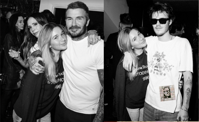 Tiểu thư Harper Beckham mặc đồ đơn giản vẫn xinh đẹp chiếm spotlight, David và Victoria rơi nước mắt vì cậu ba Cruz- Ảnh 1.