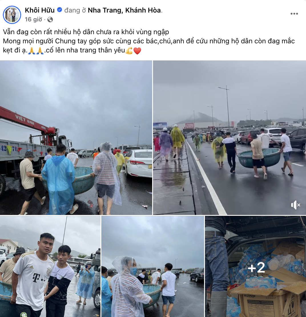 Cựu tuyển thủ U23 Việt Nam xông pha trực tiếp hỗ trợ bà con vùng lũ Nha Trang gây xúc động- Ảnh 2. Cựu tuyển thủ U23 Việt Nam xông pha trực tiếp hỗ trợ bà con vùng lũ Nha Trang gây xúc động- Ảnh 2.