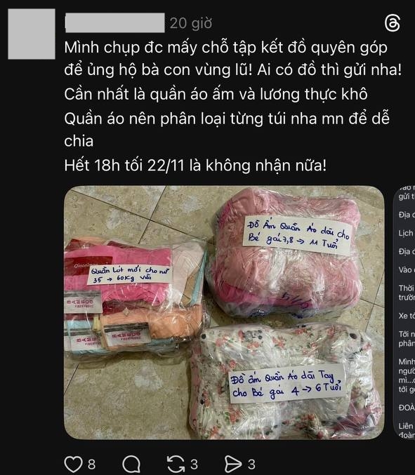 Những tờ giấy note theo túi quần áo gửi về miền Trung lúc này: Thương nhau từ cái nhỏ nhất!- Ảnh 5. Những tờ giấy note theo túi quần áo gửi về miền Trung lúc này: Thương nhau từ cái nhỏ nhất!- Ảnh 5.