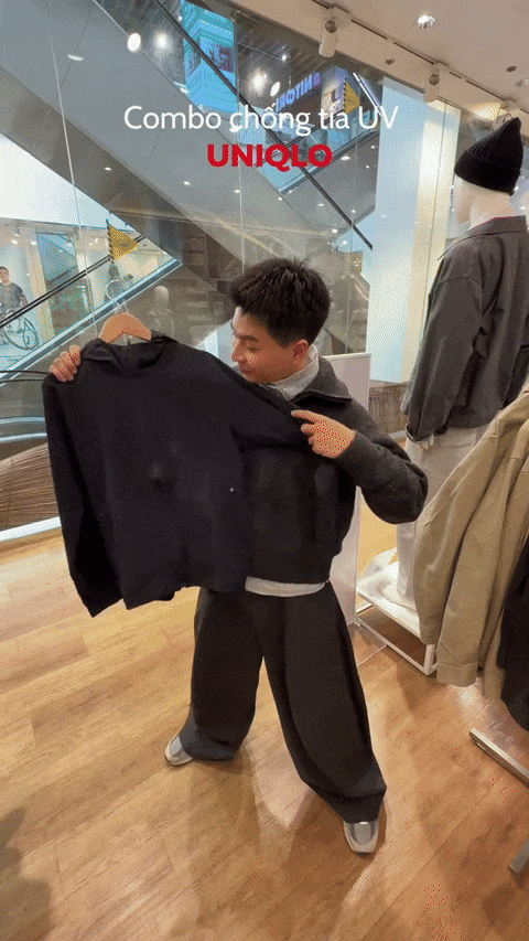 Cửa hàng UNIQLO nhuộm đỏ ưu đãi dịp cuối năm: Loạt TikToker đổ bộ, giỏ hàng không thể thiếu áo khoác chống tia UV PUFFTECH- Ảnh 6.