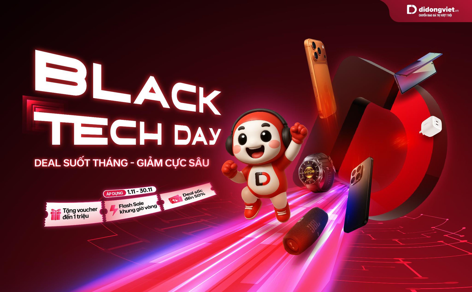 “Black Tech Day” lớn trong năm: Điện thoại giảm gần 10 triệu đồng, phụ kiện từ 9.000 đồng- Ảnh 1.