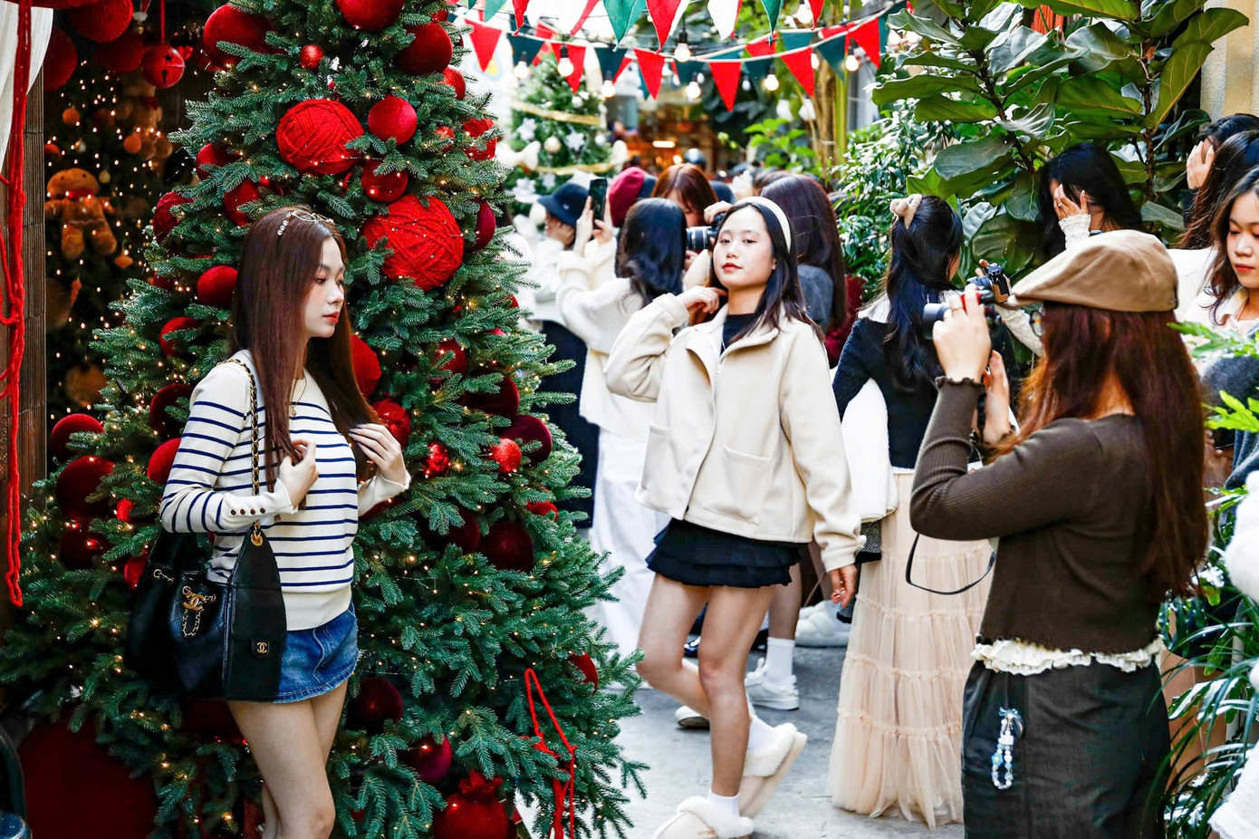 Xếp hàng chụp ảnh Giáng sinh sớm tại các quán cafe- Ảnh 10.