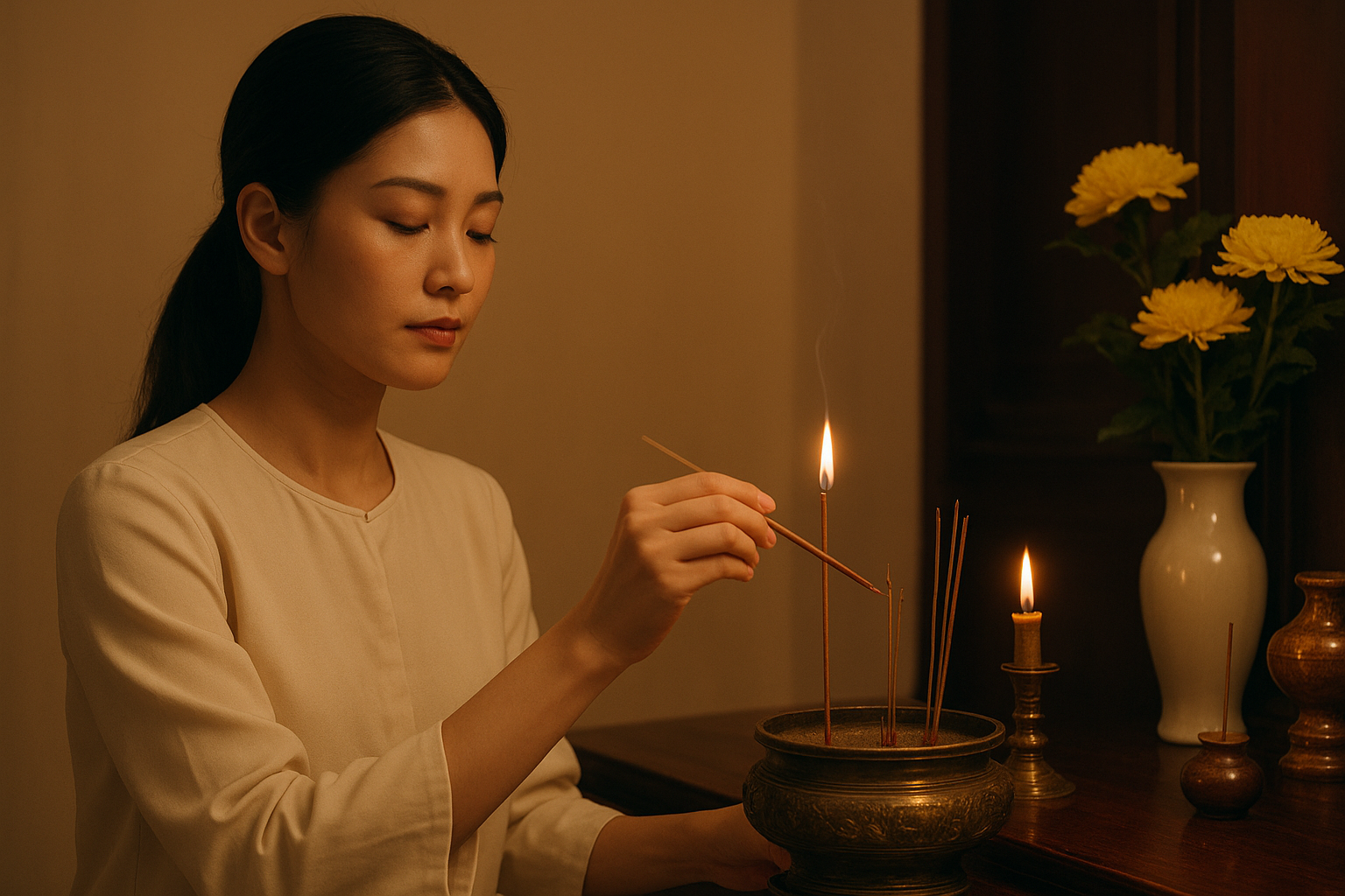 Tại sao nên kiêng thắp hương buổi tối?- Ảnh 1. Tại sao nên kiêng thắp hương buổi tối?- Ảnh 1.