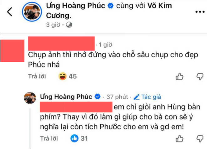 Ưng Hoàng Phúc đáp trả khi bị nói đi từ thiện nhớ “đứng vào chỗ sâu chụp ảnh”: