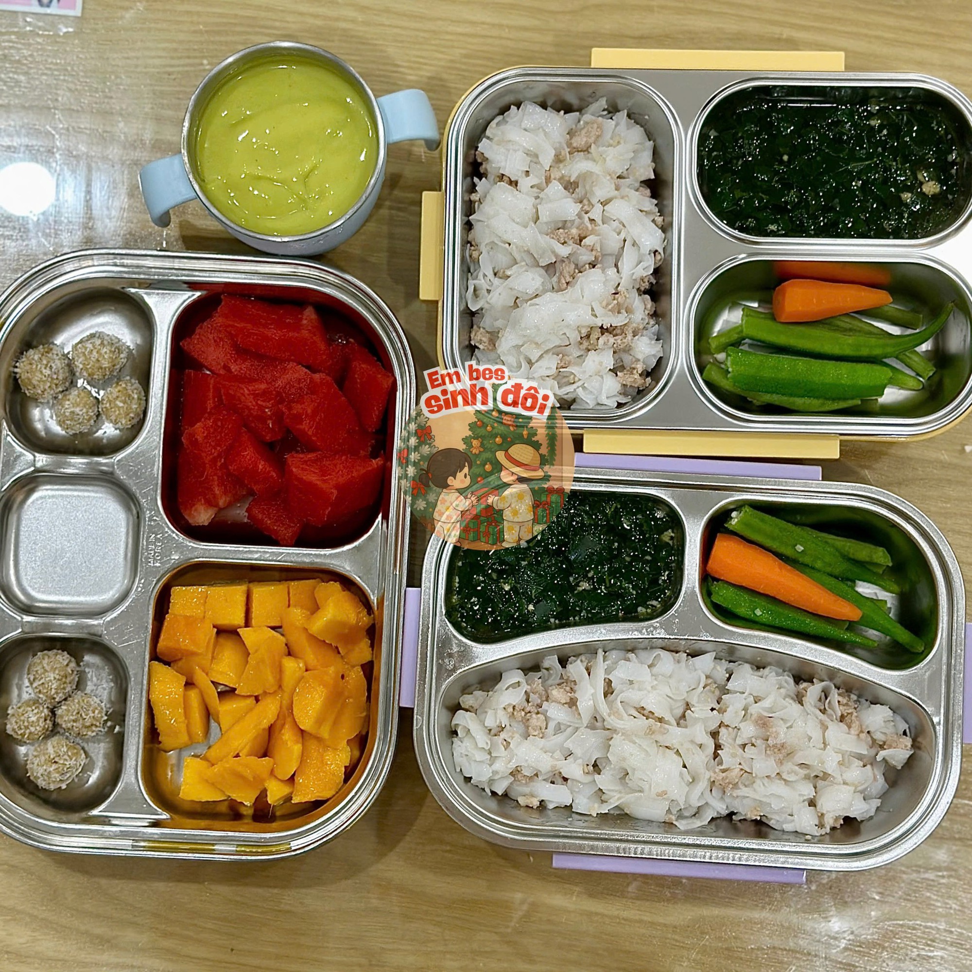 Bữa trưa của 2 em bé sinh đôi khiến nhiều mẹ giật mình, dụi mắt xem lại mấy lần vì điều này- Ảnh 8.