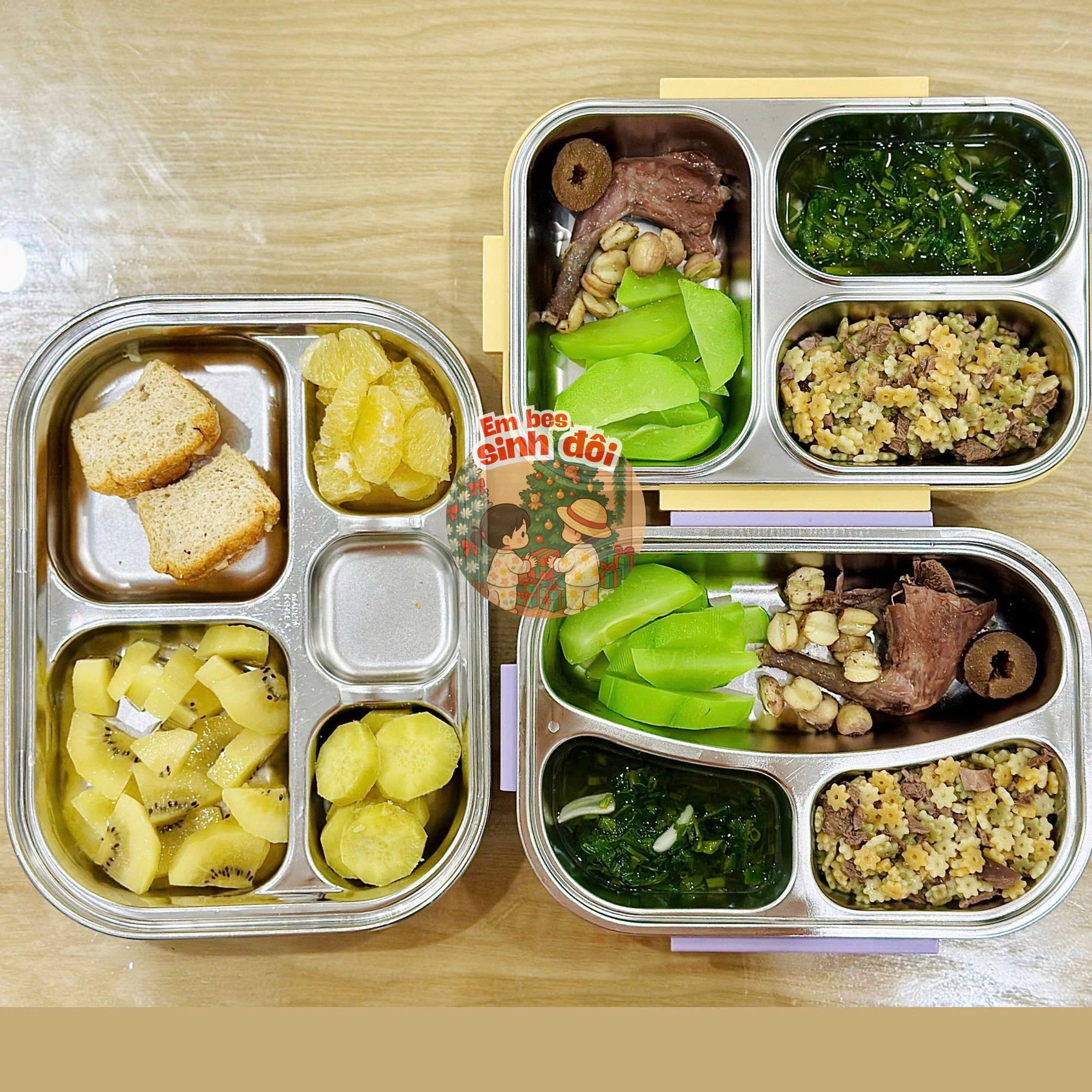 Bữa trưa của 2 em bé sinh đôi khiến nhiều mẹ giật mình, dụi mắt xem lại mấy lần vì điều này- Ảnh 9.