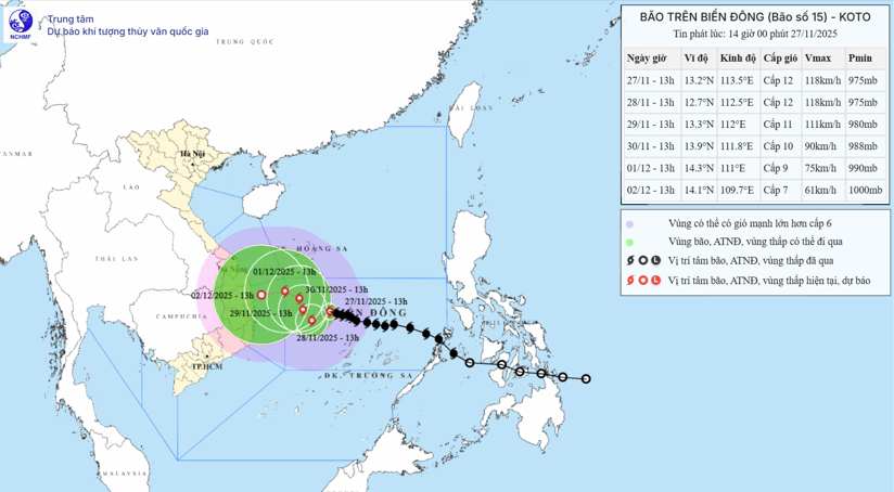 Tin bão số 15 mới nhất: Giật cấp 15, "đi lòng vòng" trên biển và đảo hướng bất thường- Ảnh 1.