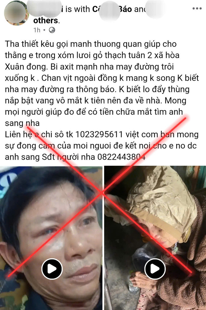 Thực hư vụ người đàn ông nghi bị axit trôi trong lũ làm mờ mắt- Ảnh 2.