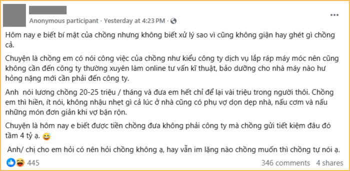 Chồng ở nhà suốt vẫn kiếm 20-25 triệu/tháng, vợ “ngã ngửa” phát hiện ra sự thật- Ảnh 1.