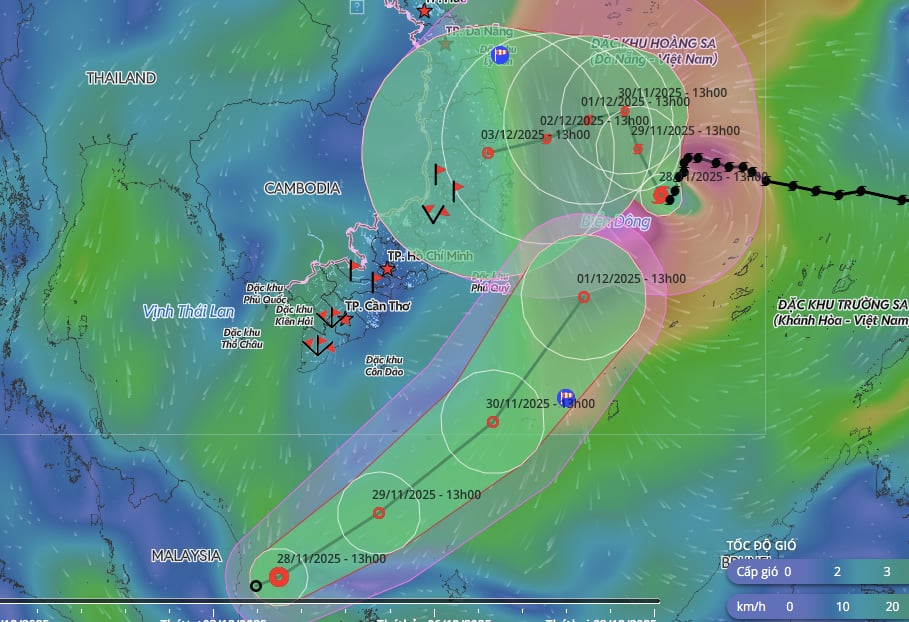 Xuất hiện áp thấp nhiệt đới giật cấp 9 hướng vào Nam Biển Đông, bão số 15 luẩn quẩn đổi hướng- Ảnh 1.