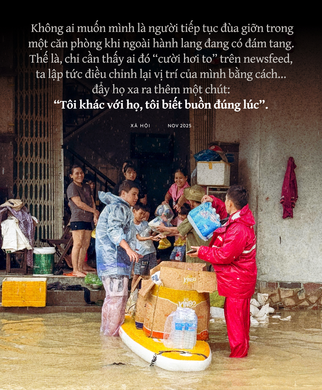 Không ai có nhiệm vụ phải trình diễn sự thương cảm của mình cho người khác- Ảnh 1. Không ai có nhiệm vụ phải trình diễn sự thương cảm của mình cho người khác- Ảnh 1.