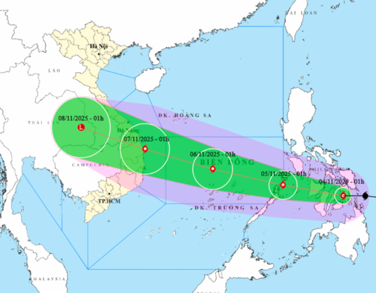 Bão Kalmaegi giật cấp 16, di chuyển rất nhanh, ảnh hưởng tới miền Trung từ đêm 6-11- Ảnh 1. Bão Kalmaegi giật cấp 16, di chuyển rất nhanh, ảnh hưởng tới miền Trung từ đêm 6-11- Ảnh 1.