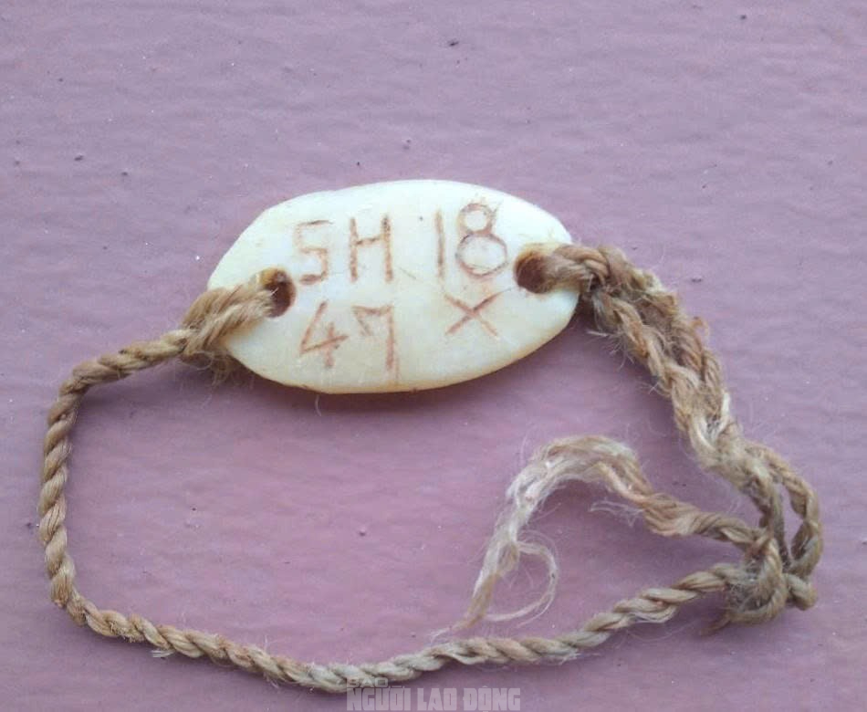 Hình ảnh loạt di vật khắc ký hiệu quan trọng chôn kèm hài cốt liệt sĩ- Ảnh 4. Hình ảnh loạt di vật khắc ký hiệu quan trọng chôn kèm hài cốt liệt sĩ- Ảnh 4.