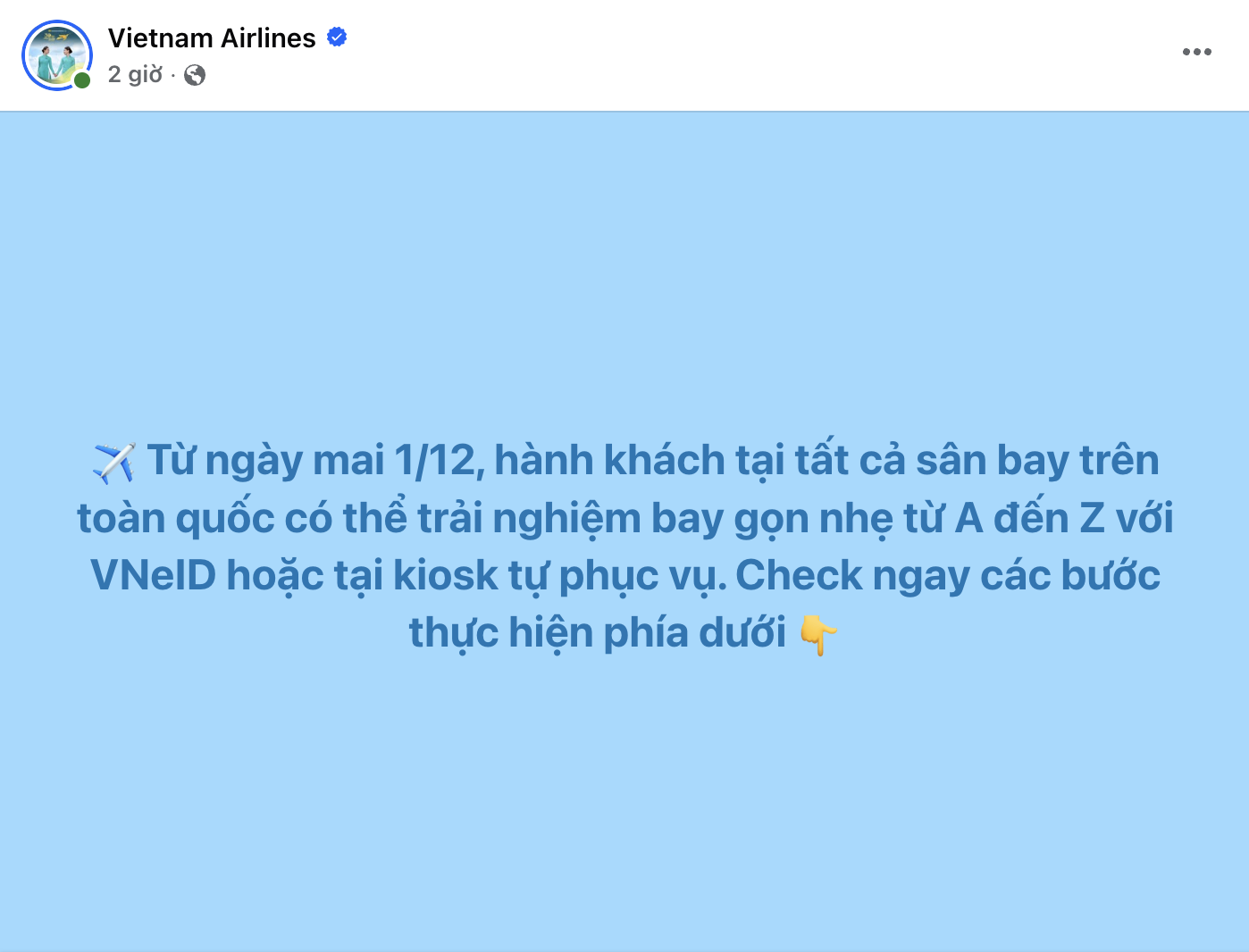 Từ ngày mai (1/12), khách đi Vietnam Airlines trên toàn quốc bắt buộc phải chú ý điều này nếu không muốn bị lỡ chuyến- Ảnh 1. Từ ngày mai (1/12), khách đi Vietnam Airlines trên toàn quốc bắt buộc phải chú ý điều này nếu không muốn bị lỡ chuyến- Ảnh 1.