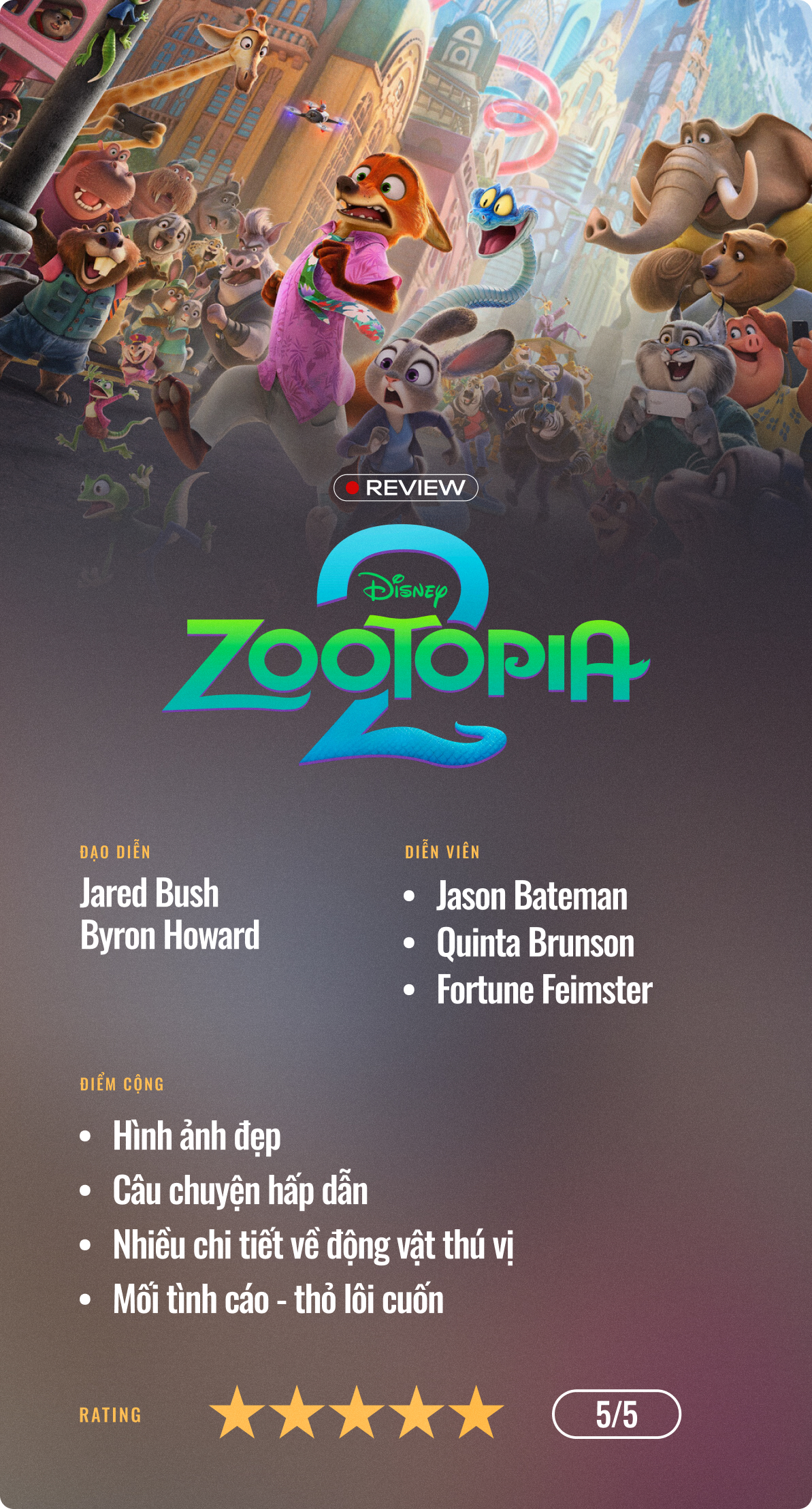 Zootopia 2: Cuối cùng Disney cũng nhớ lại cách làm phim hoạt hình đúng nghĩa- Ảnh 7. Zootopia 2: Cuối cùng Disney cũng nhớ lại cách làm phim hoạt hình đúng nghĩa- Ảnh 7.