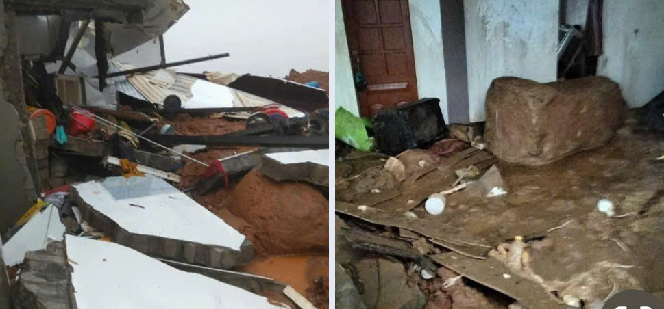 Cận cảnh hiện trường sạt lở núi nghiêm trọng vùi lấp xe bán tải, nhiều trang trại- Ảnh 3.