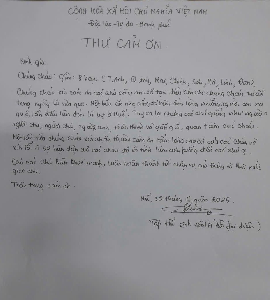 Thư cảm ơn viết tay gây "bão mạng", nhận về hơn 52.000 lượt like- Ảnh 1. Thư cảm ơn viết tay gây "bão mạng", nhận về hơn 52.000 lượt like- Ảnh 1.