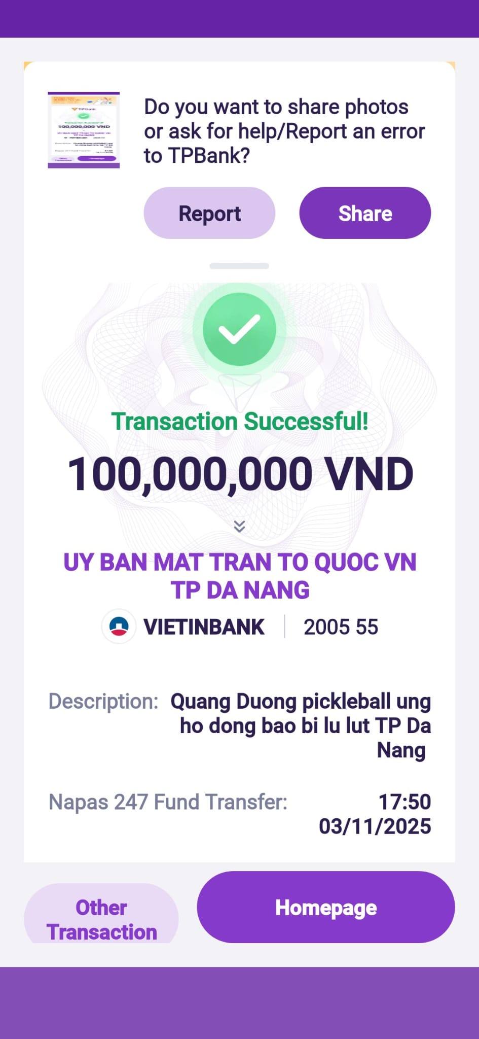Quang Dương pickleball “chốt” hơn 800 triệu ủng hộ miền Trung lũ lụt, nhắn một lời giản dị khiến ai cũng xúc động- Ảnh 4.