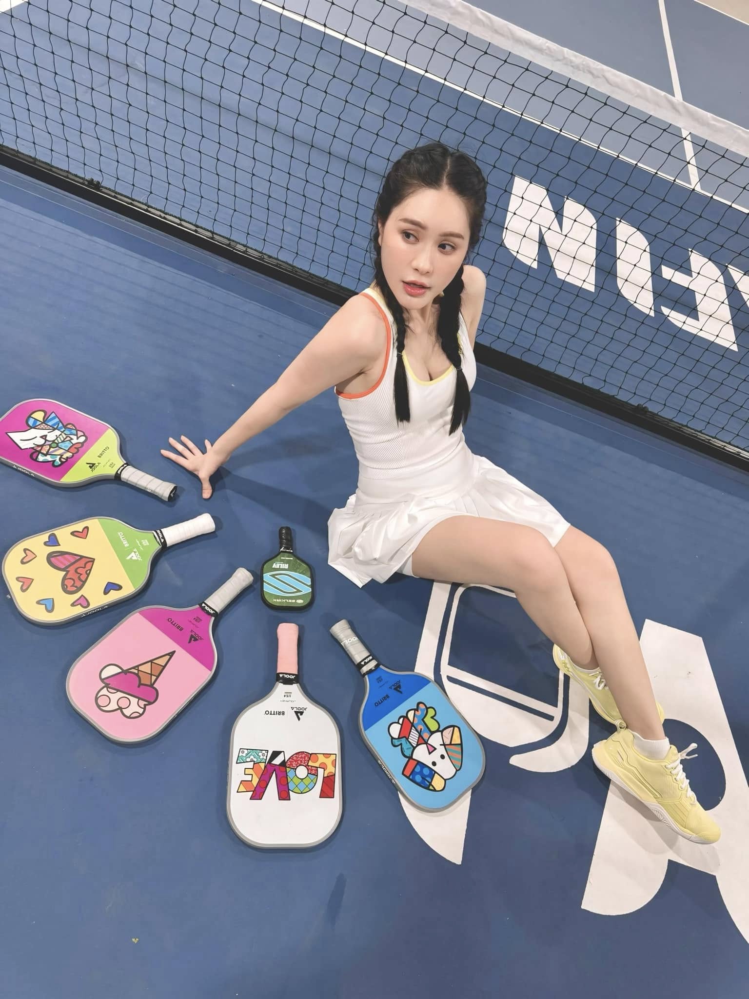 Đoàn Di Băng và Nguyễn Quốc Vũ chơi pickleball- Ảnh 4. Đoàn Di Băng và Nguyễn Quốc Vũ chơi pickleball- Ảnh 4.