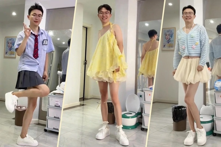 Người đàn ông kiếm bộn nhờ đôi chân thon, nuột hơn cả chị em, mặc váy siêu đẹp- Ảnh 1.