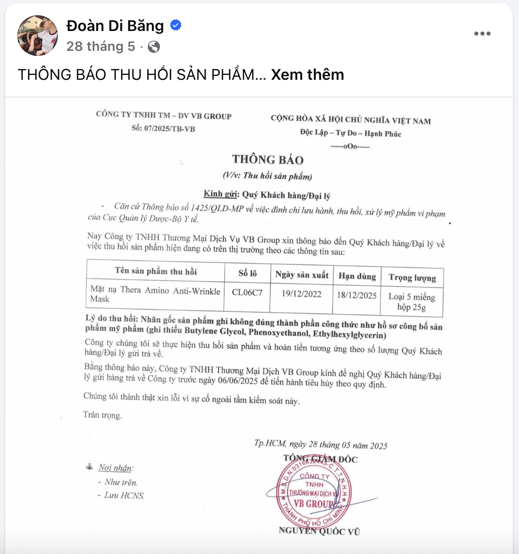 Thông báo nóng của Đoàn Di Băng- Ảnh 5. Thông báo nóng của Đoàn Di Băng- Ảnh 5.