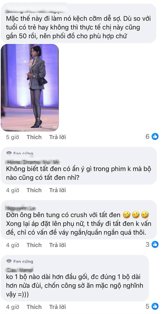 Nữ chính gây tranh cãi nhất hiện tại: Đi làm toàn mặc quần tất đen với đồ ngắn- Ảnh 9.