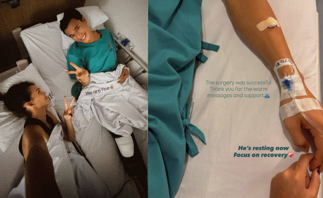 Bùi Tiến Dũng lên bàn mổ, vợ mẫu Tây túc trực chăm sóc- Ảnh 1. Bùi Tiến Dũng lên bàn mổ, vợ mẫu Tây túc trực chăm sóc- Ảnh 1.