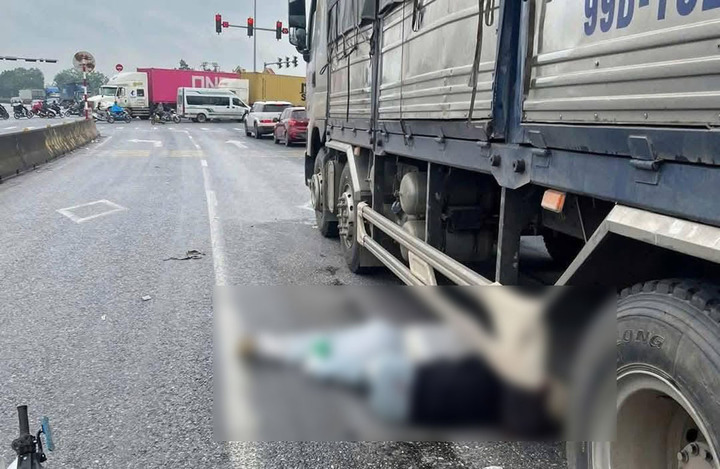 Xe tải va chạm xe máy trên Quốc lộ 10, hai cô gái tử nạn- Ảnh 1.