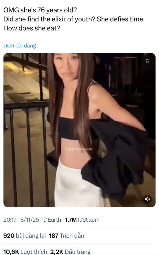 Bà hoàng váy cưới lộ bóng lưng không tin nổi ở tuổi 76- Ảnh 1.