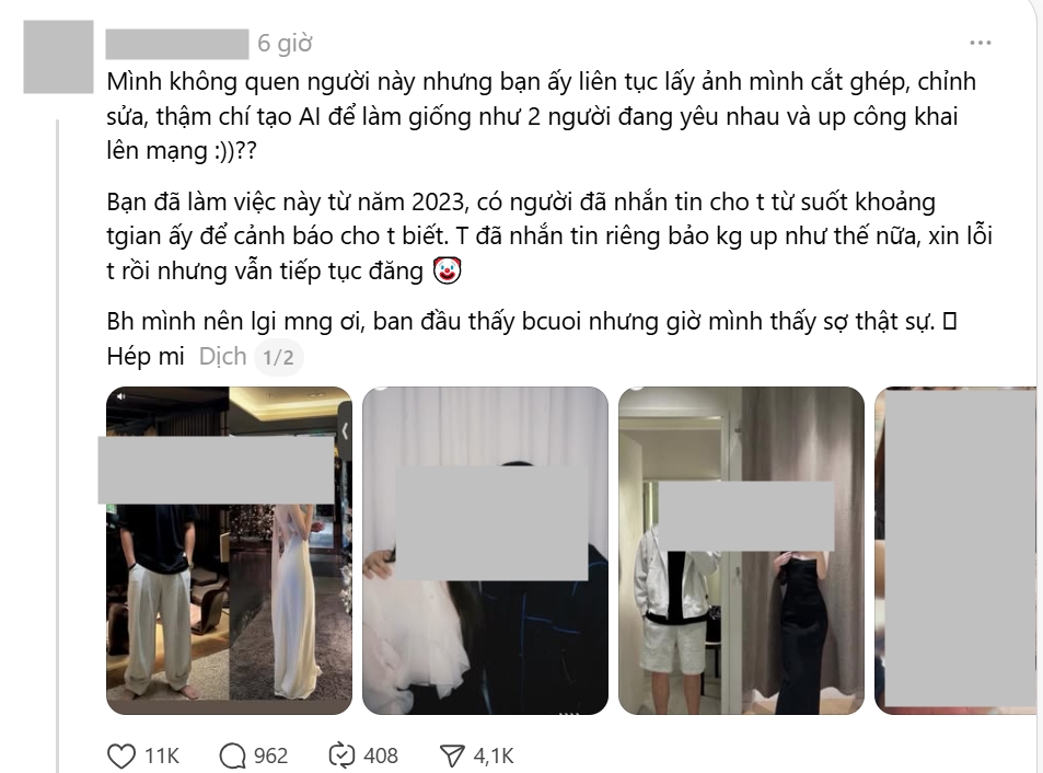 Báo động: Cô gái kêu cứu vì bị fan cuồng ghép ảnh, fake mối quan hệ yêu đương suốt 2 năm- Ảnh 1.