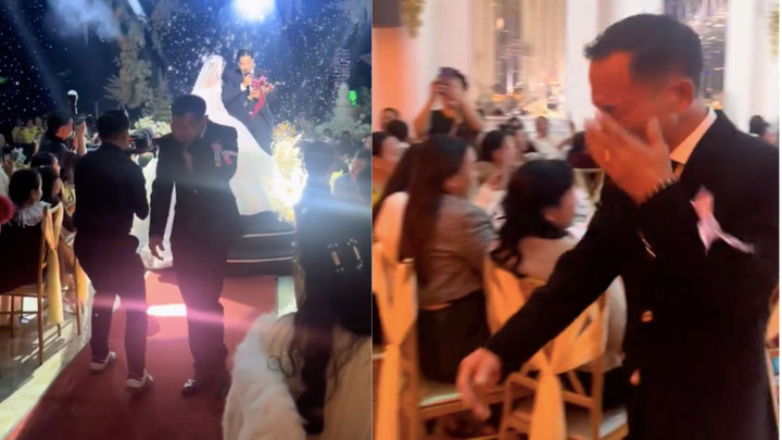 Clip cha khóc như mưa trong ngày cưới con gái khiến cư dân mạng 'ầm ầm thả tim'- Ảnh 1.