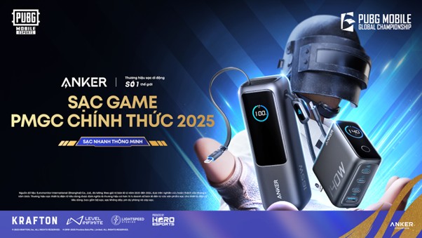 Tin vui cho giới esport: Anker hợp tác PUBG MOBILE, đưa công nghệ sạc thông minh bước vào đấu trường PMGC 2025- Ảnh 1. Tin vui cho giới esport: Anker hợp tác PUBG MOBILE, đưa công nghệ sạc thông minh bước vào đấu trường PMGC 2025- Ảnh 1.