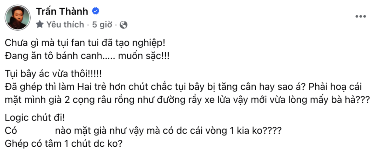 Ai là người hại Trấn Thành?- Ảnh 4. Ai là người hại Trấn Thành?- Ảnh 4.