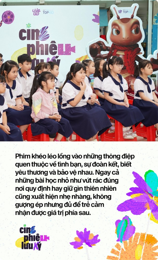 Học sinh tiểu học TP.HCM xem Dế Mèn tại trường: Phản ứng cực dễ thương- Ảnh 3.