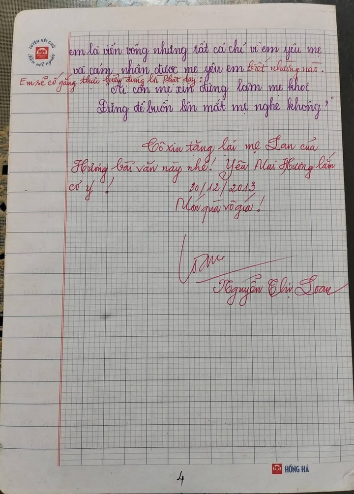 Bài văn tả mẹ đạt 9 điểm gây "sốt" mạng, tinh tế nhất là lời phê của giáo viên- Ảnh 4.