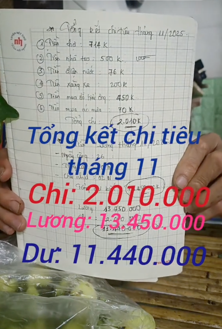 Tuổi trung niên, làm công nhân, tháng tiêu 2 triệu, tiết kiệm 11 triệu, từng đồng đều được tính toán và ghi chép cẩn thận- Ảnh 1. Tuổi trung niên, làm công nhân, tháng tiêu 2 triệu, tiết kiệm 11 triệu, từng đồng đều được tính toán và ghi chép cẩn thận- Ảnh 1.
