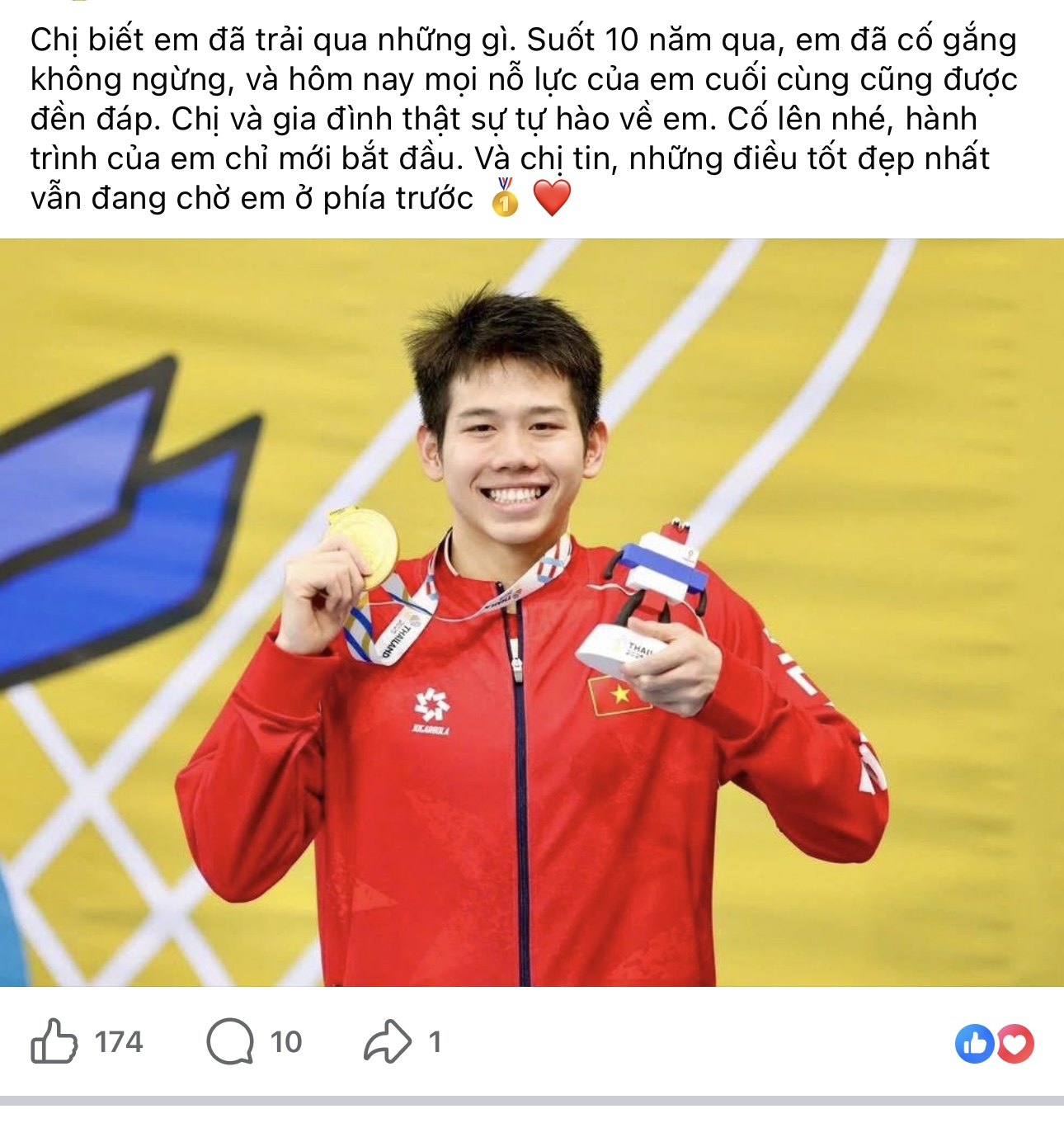 Em trai Quang Thuấn giành HCV SEA Games, Ánh Viên xúc động: Em trai Quang Thuấn giành HCV SEA Games, Ánh Viên xúc động: