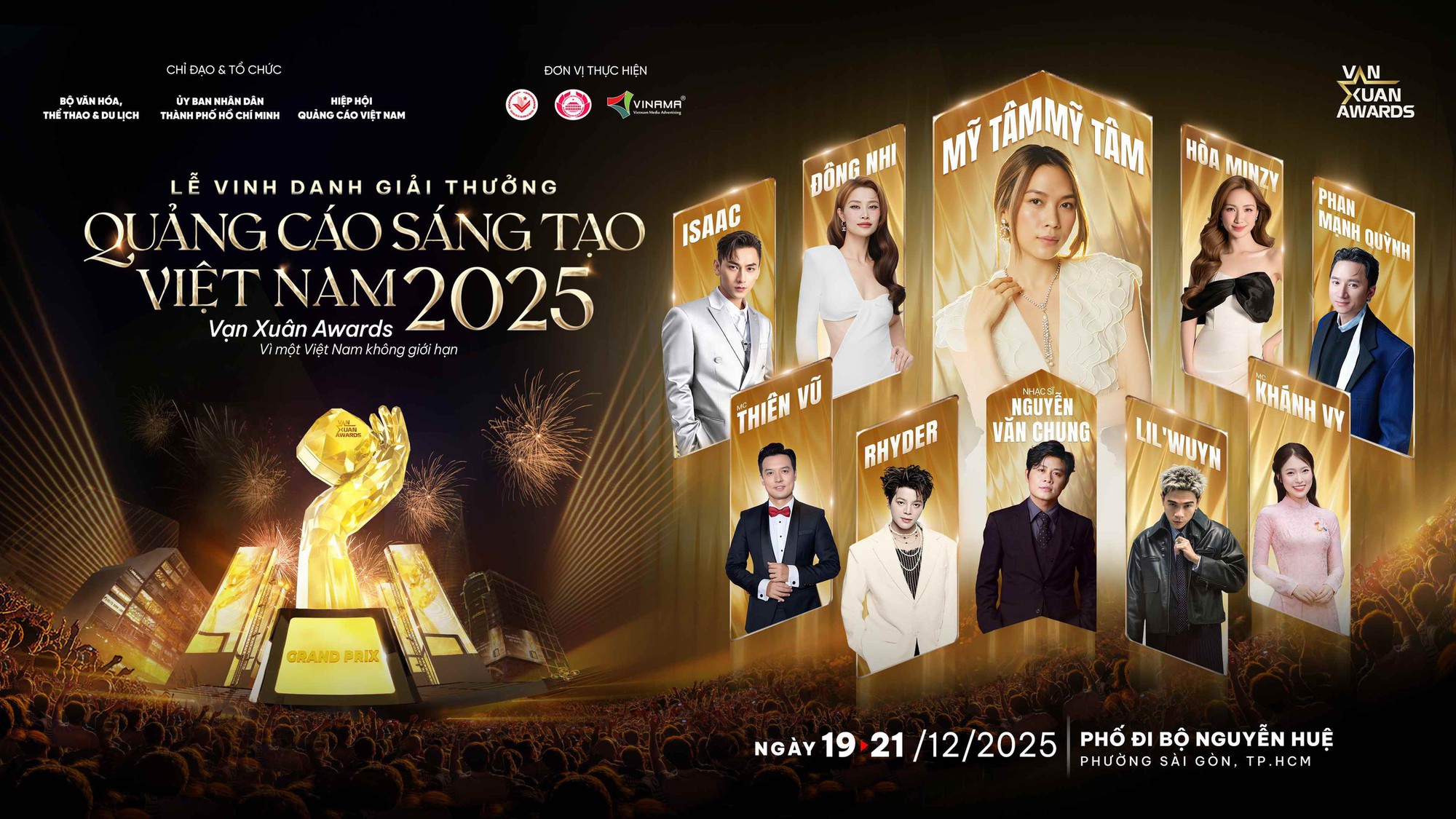 Concert Vạn Xuân Awards 2025: Mỹ Tâm chiếm trọn spotlight, Hòa Minzy - ISAAC bùng nổ visual- Ảnh 1. Concert Vạn Xuân Awards 2025: Mỹ Tâm chiếm trọn spotlight, Hòa Minzy - ISAAC bùng nổ visual- Ảnh 1.