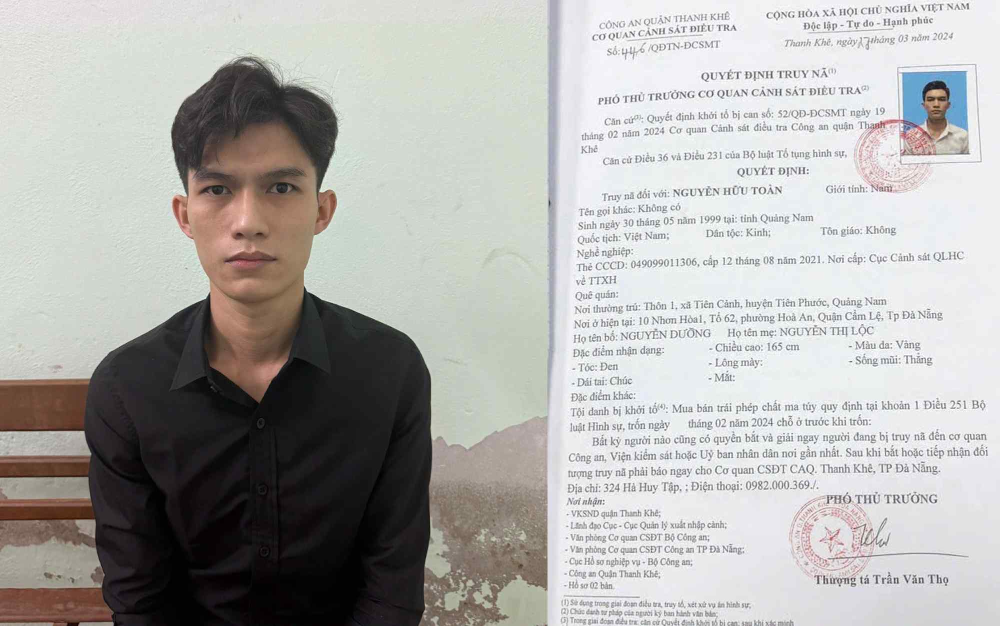 Bắt Nguyễn Hữu Toàn sinh năm 1999- Ảnh 1. Bắt Nguyễn Hữu Toàn sinh năm 1999- Ảnh 1.