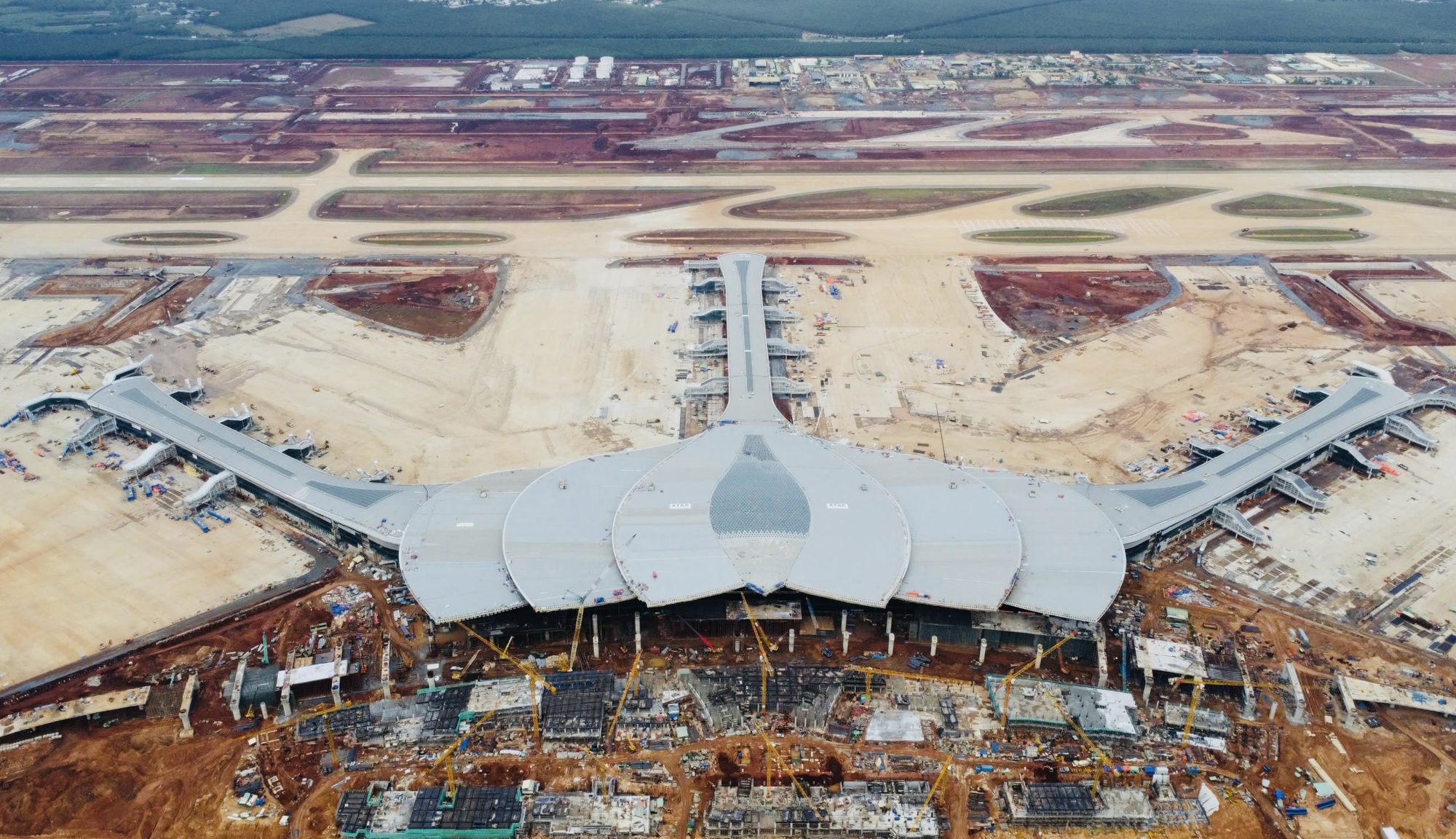 Hình ảnh sân bay Long Thành trước giờ đón chuyến bay đầu tiên- Ảnh 1. Hình ảnh sân bay Long Thành trước giờ đón chuyến bay đầu tiên- Ảnh 1.