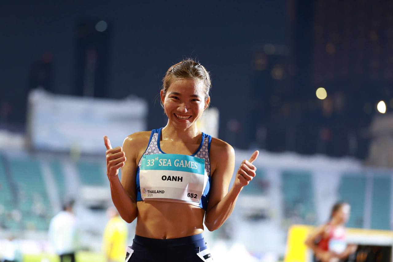 Nguyễn Thị Oanh xô đổ kỷ lục của Nguyễn Thị Huyền trở thành huyền thoại điền kinh Việt Nam giành nhiều HCV nhất SEA Games- Ảnh 1. Nguyễn Thị Oanh xô đổ kỷ lục của Nguyễn Thị Huyền trở thành huyền thoại điền kinh Việt Nam giành nhiều HCV nhất SEA Games- Ảnh 1.