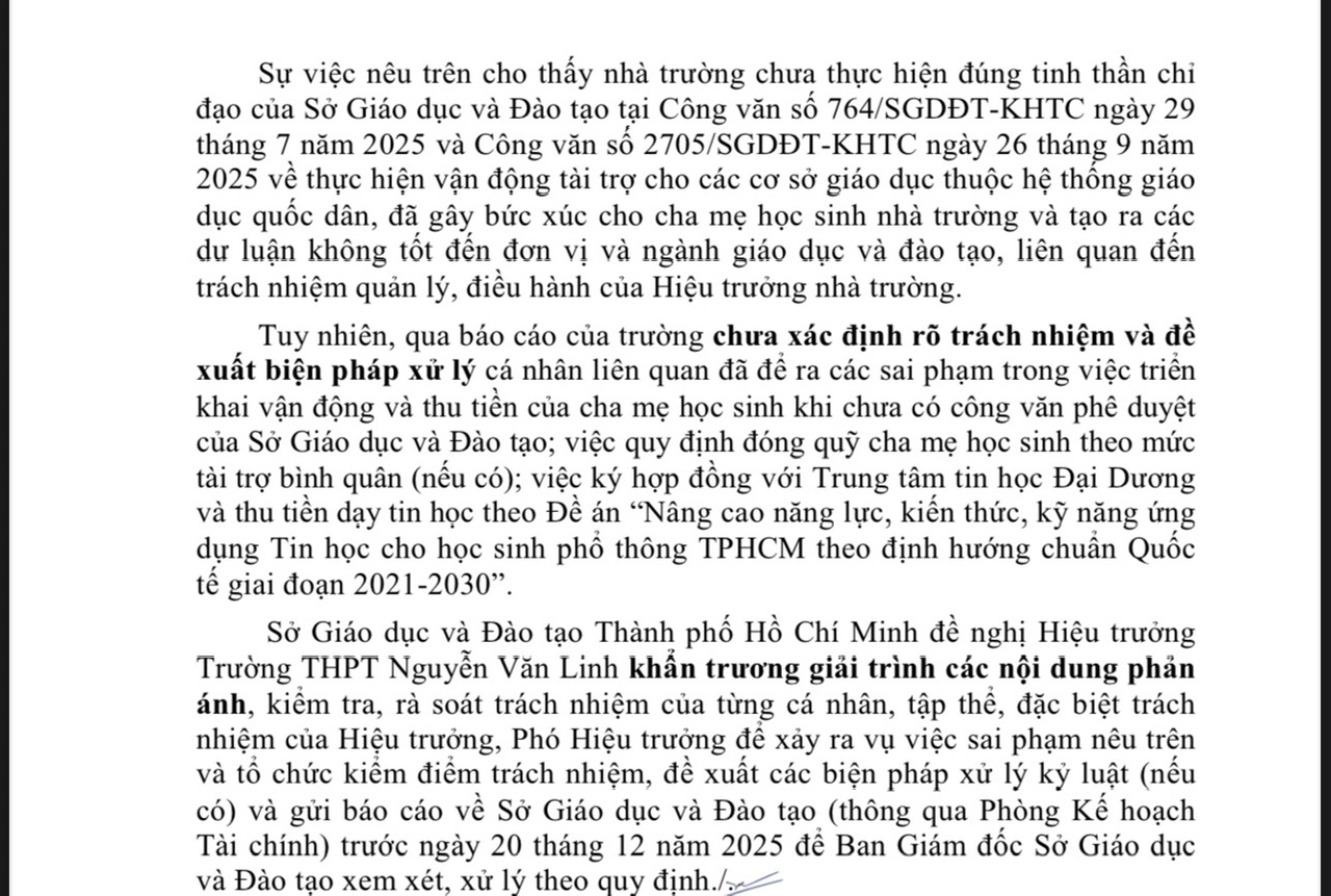 Phụ huynh "tố" một trường THPT ở TPHCM về việc vận động tài trợ- Ảnh 2. Phụ huynh "tố" một trường THPT ở TPHCM về việc vận động tài trợ- Ảnh 2.